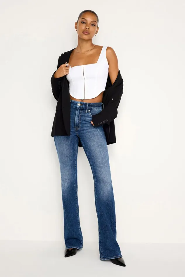Women GOOD AMERICAN Jeans GOOD CLASSIC SLIM BOOTCUTJEANS Indigo704