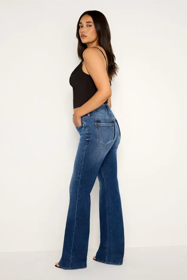Women GOOD AMERICAN Jeans GOOD CLASSIC SLIM BOOTCUTJEANS Indigo704