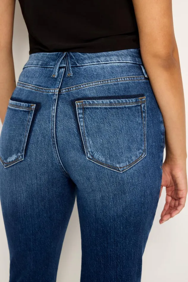 Women GOOD AMERICAN Jeans GOOD CLASSIC SLIM BOOTCUTJEANS Indigo704