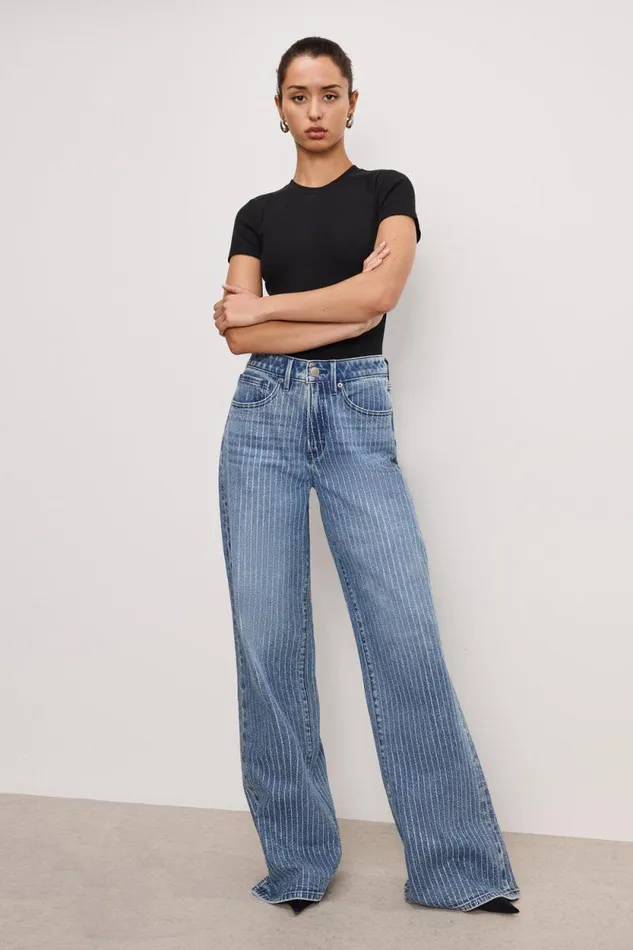 Women GOOD AMERICAN Jeans GOOD EASE RELAXED DIAMONDJEANS Indigo728