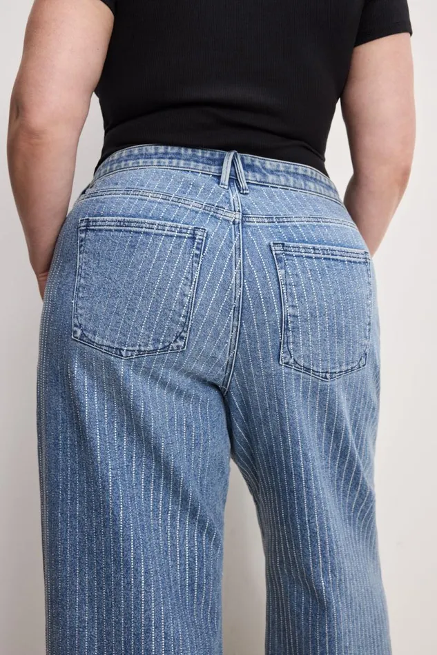 Women GOOD AMERICAN Jeans GOOD EASE RELAXED DIAMONDJEANS Indigo728