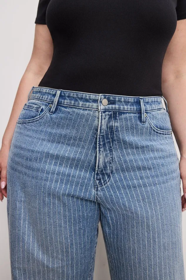 Women GOOD AMERICAN Jeans GOOD EASE RELAXED DIAMONDJEANS Indigo728