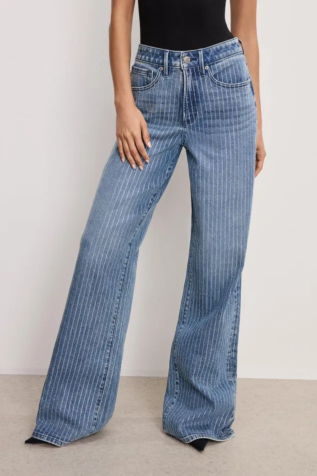 Women GOOD AMERICAN Jeans GOOD EASE RELAXED DIAMONDJEANS Indigo728