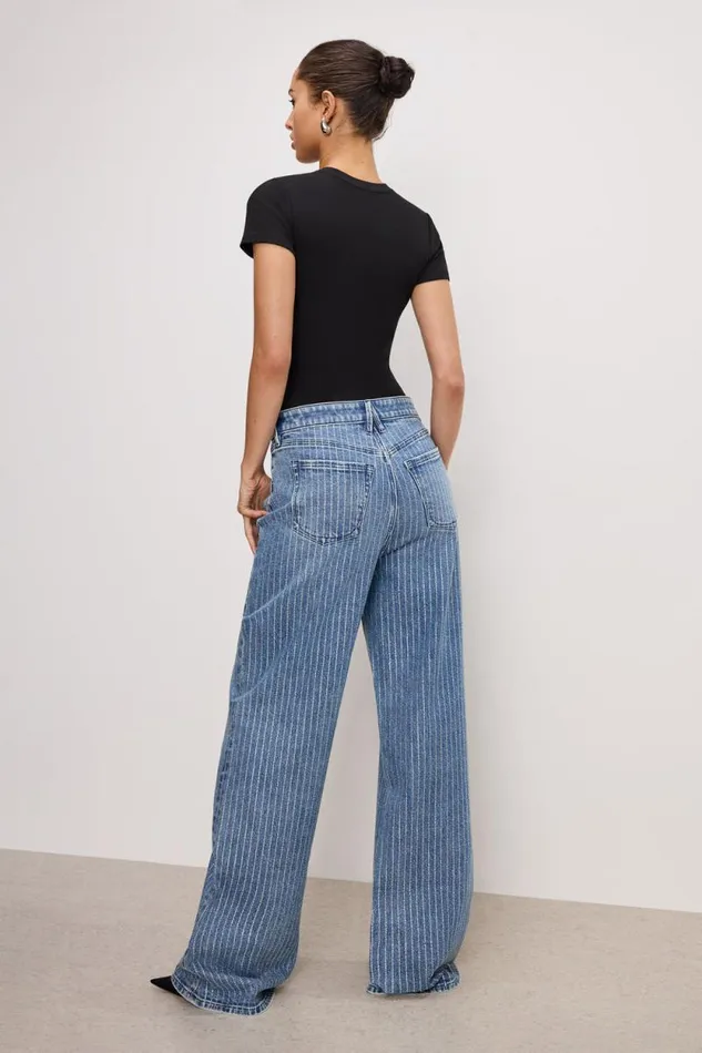 Women GOOD AMERICAN Jeans GOOD EASE RELAXED DIAMONDJEANS Indigo728
