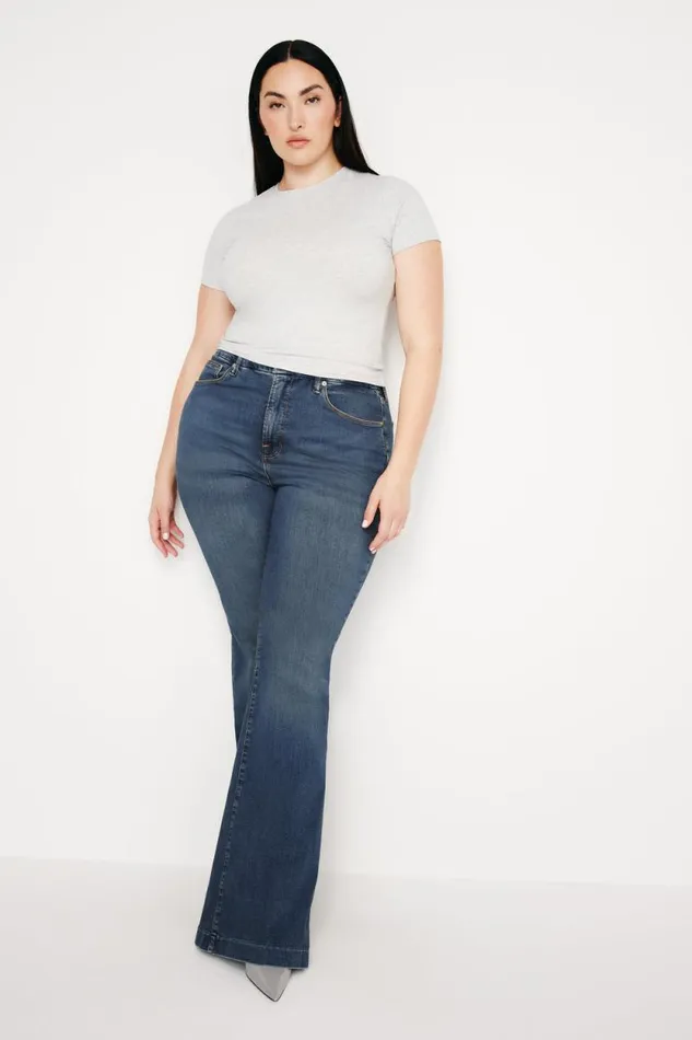 Women GOOD AMERICAN Jeans GOOD LEGSFLARE Blue004