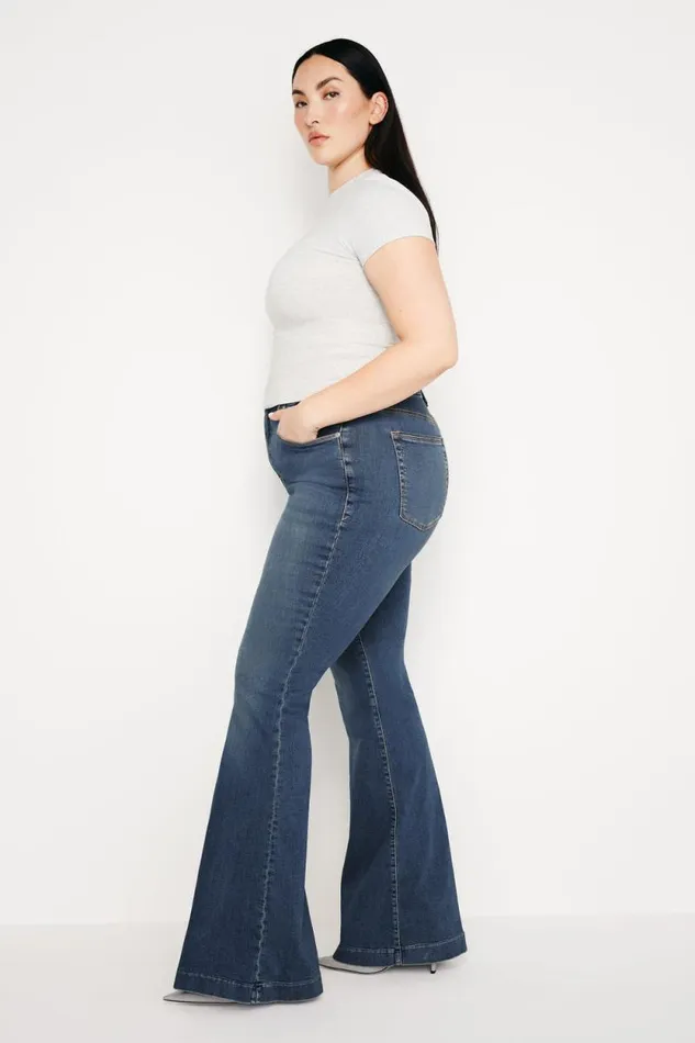 Women GOOD AMERICAN Jeans GOOD LEGSFLARE Blue004