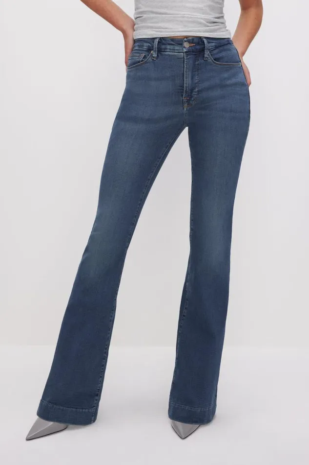 Women GOOD AMERICAN Jeans GOOD LEGS FLAREJEANS Blue004
