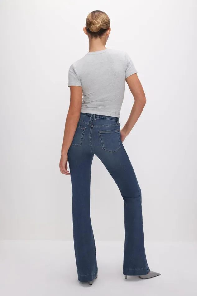Women GOOD AMERICAN Jeans GOOD LEGS FLAREJEANS Blue004