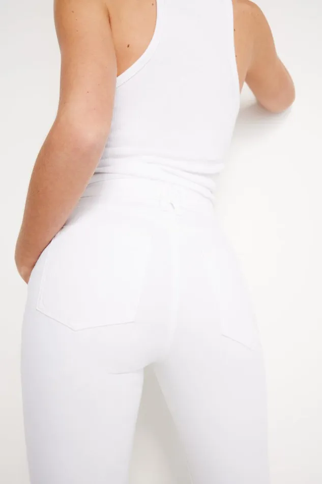 Women GOOD AMERICAN Jeans GOOD LEGS SKINNY CROPPEDJEANS White001