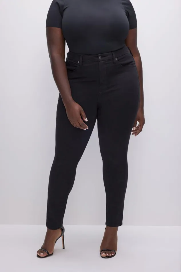 Women GOOD AMERICAN Jeans GOOD LEGS SKINNYJEANS Black001