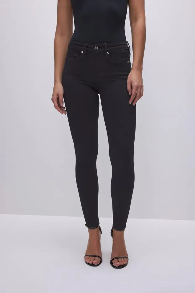 Women GOOD AMERICAN Jeans GOOD LEGS SKINNYJEANS Black001