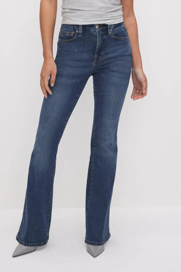 Women GOOD AMERICAN Jeans GOOD PETITE FLAREJEANS Blue004