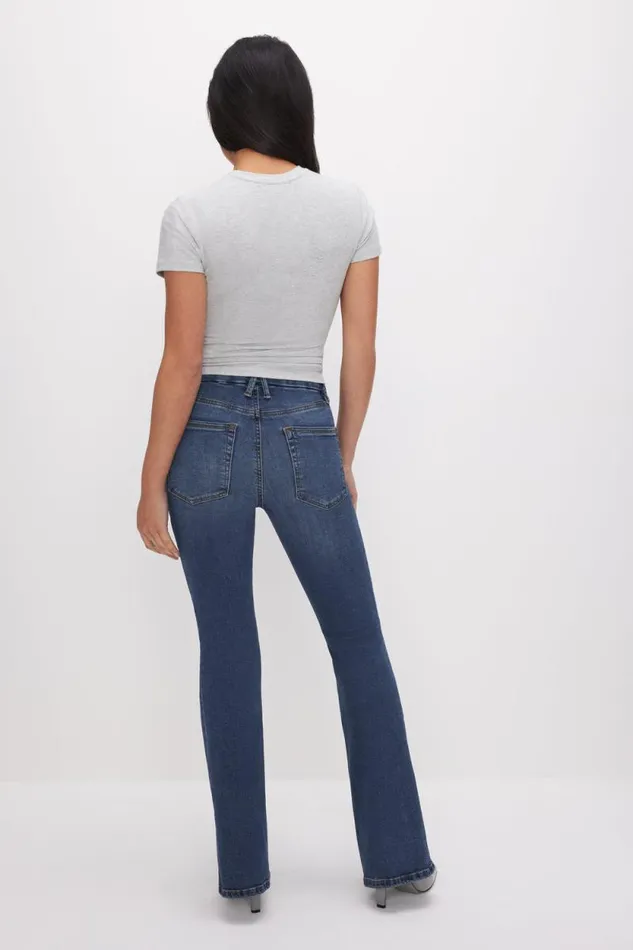 Women GOOD AMERICAN Jeans GOOD PETITE FLAREJEANS Blue004