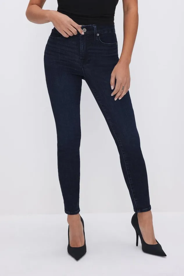 Women GOOD AMERICAN Jeans GOOD PETITE SKINNYJEANS Blue224