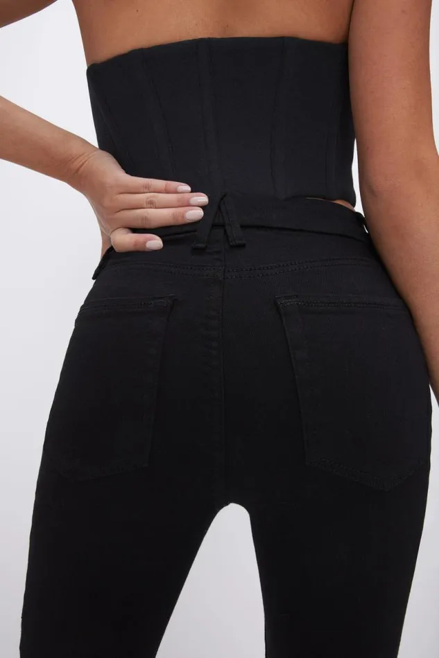 Women GOOD AMERICAN Jeans GOOD PETITE SKINNY NEVER FADEJEANS Black001