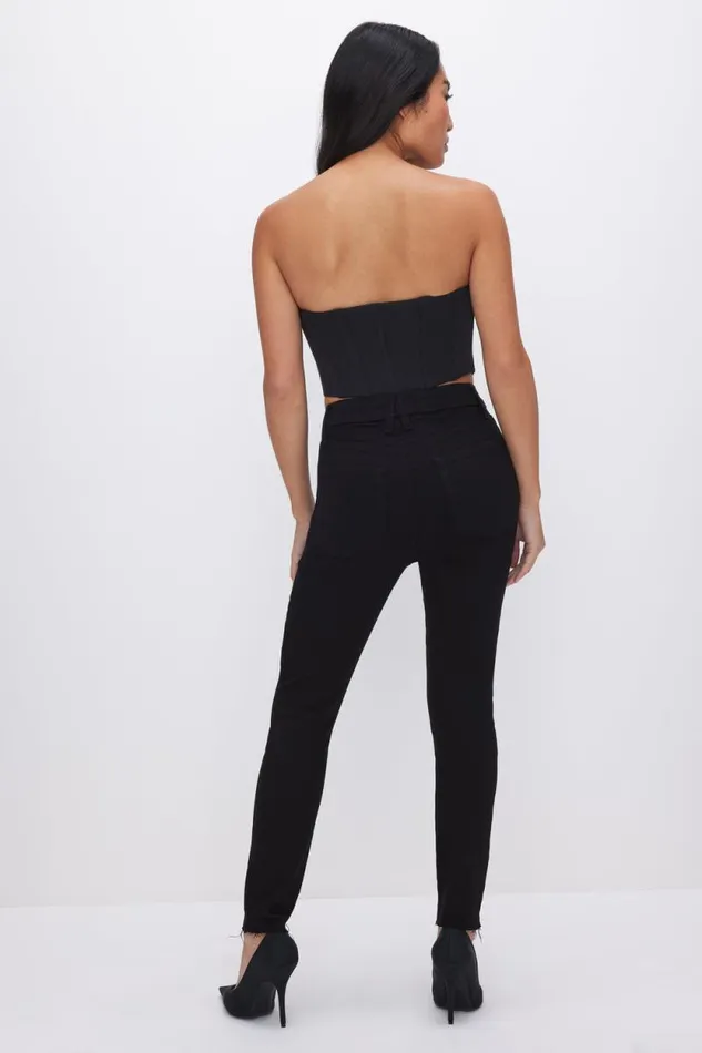 Women GOOD AMERICAN Jeans GOOD PETITE SKINNY NEVER FADEJEANS Black001