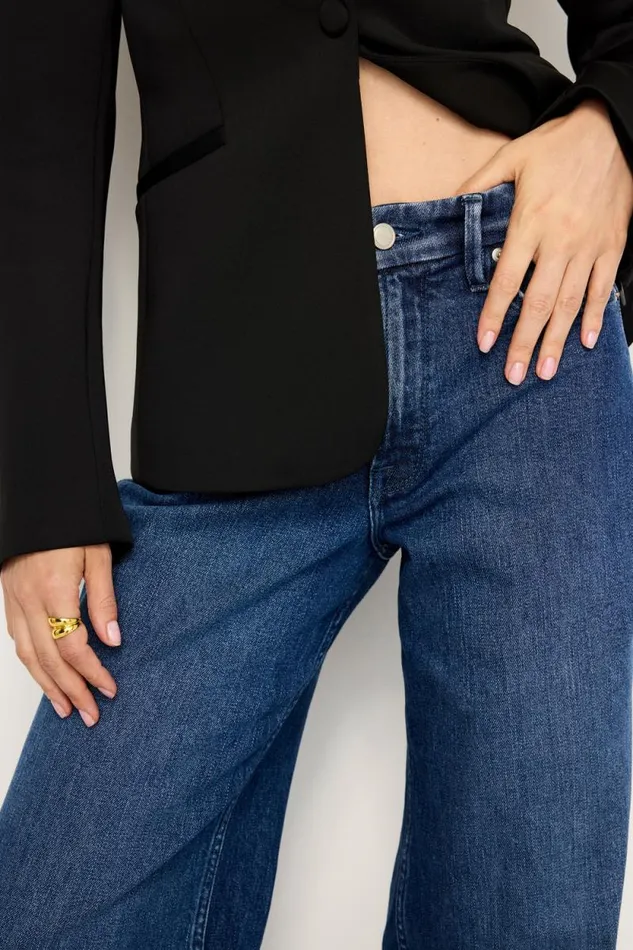 Women GOOD AMERICAN Jeans GOOD SKATE WIDEJEANS Bblue383