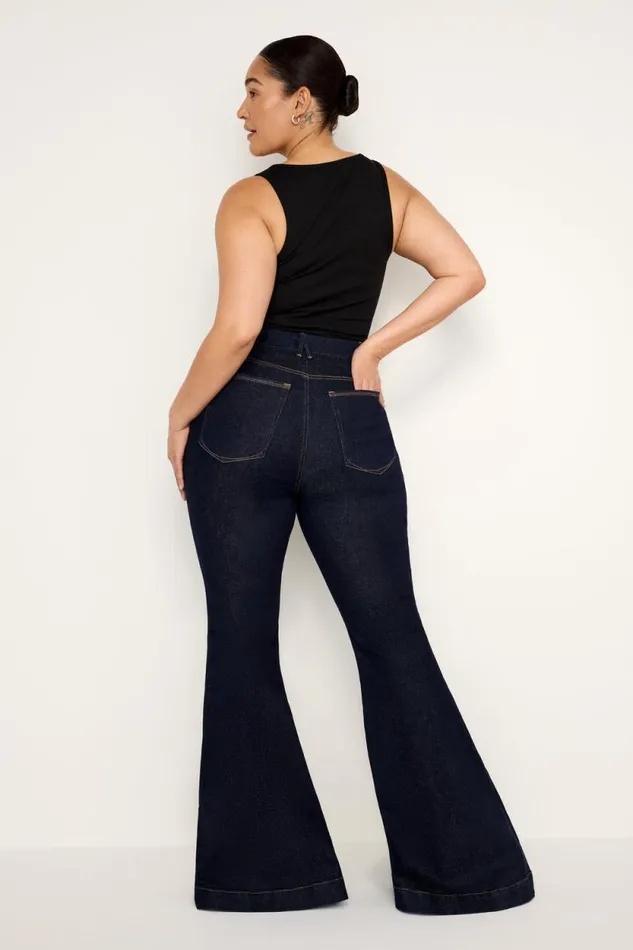 Women GOOD AMERICAN Jeans GOOD WAIST SUPER FLAREJEANS Indigo716