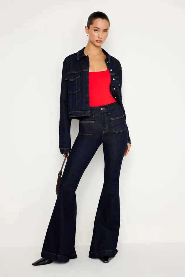 Women GOOD AMERICAN Jeans GOOD WAIST SUPER FLAREJEANS Indigo716