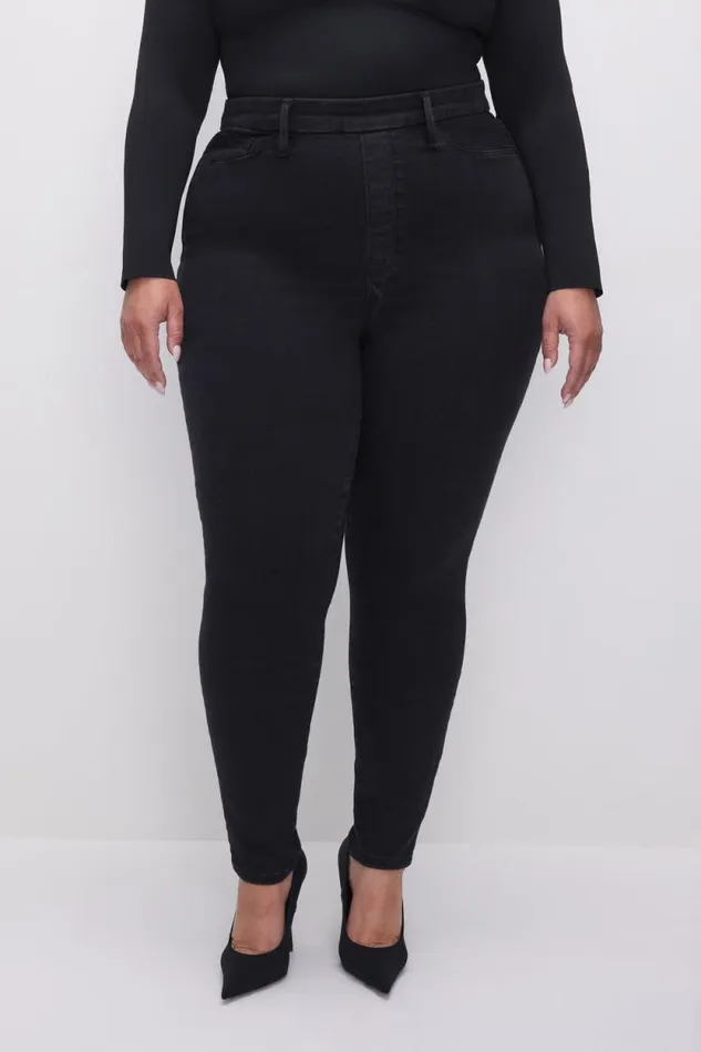 Women GOOD AMERICAN Jeans POWER STRETCH PULLON SKINNYJEANS Black001