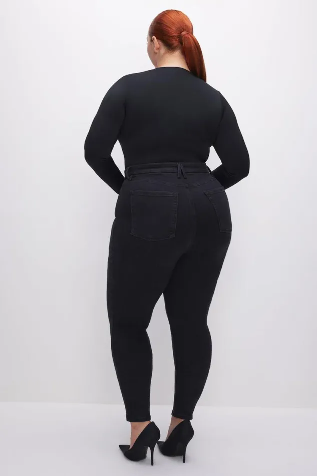 Women GOOD AMERICAN Jeans POWER STRETCH PULLON SKINNYJEANS Black001