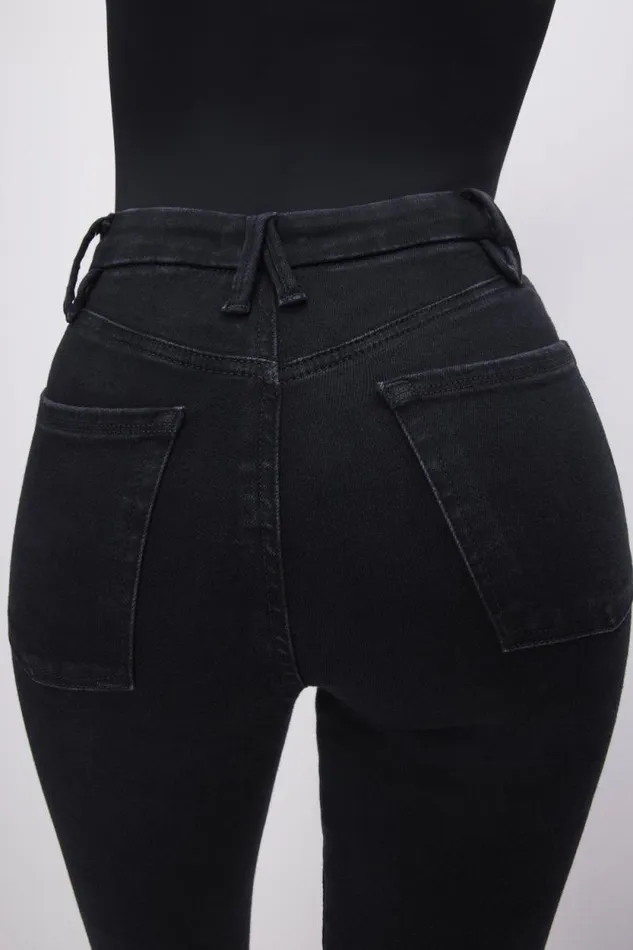 Women GOOD AMERICAN Jeans POWER STRETCH PULLON SKINNYJEANS Black001