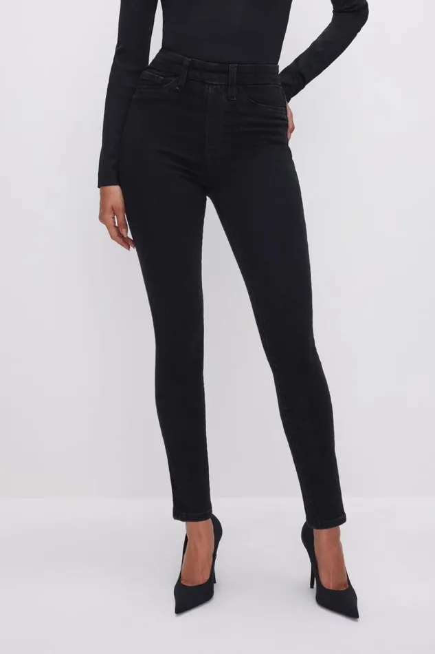 Women GOOD AMERICAN Jeans POWER STRETCH PULLON SKINNYJEANS Black001