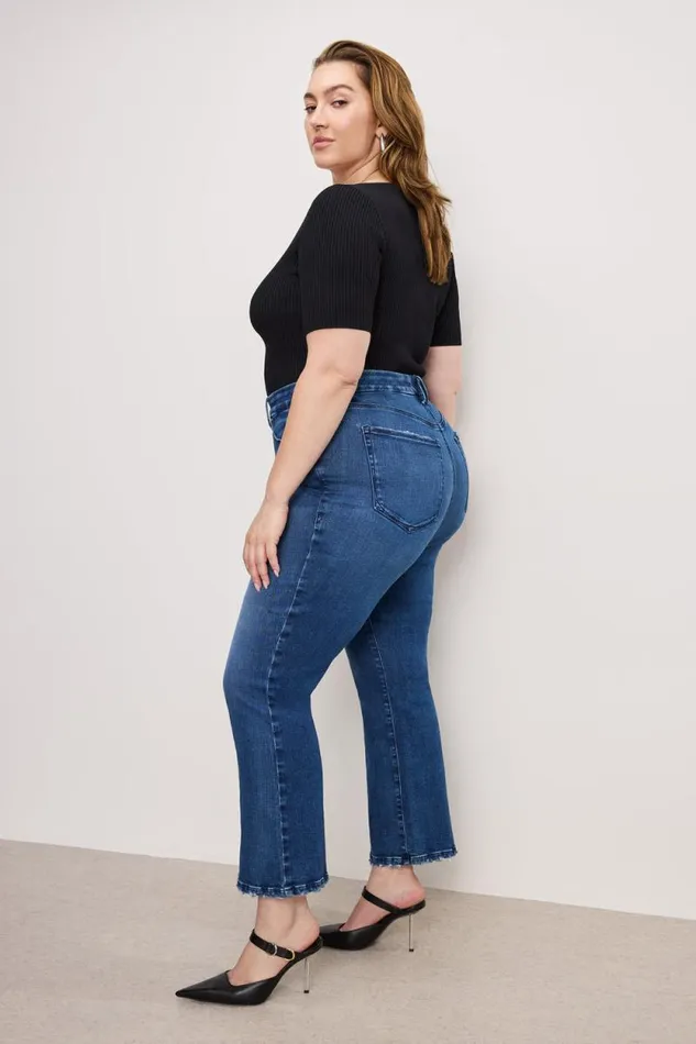 Women GOOD AMERICAN Jeans SOFTTECH GOOD LEGS CROPPED MINI BOOTJEANS Indigo891
