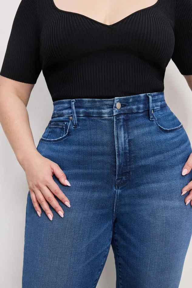Women GOOD AMERICAN Jeans SOFTTECH GOOD LEGS CROPPED MINI BOOTJEANS Indigo891
