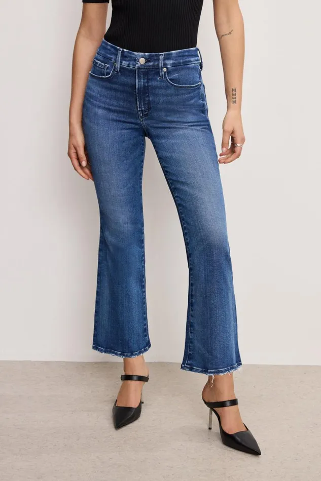 Women GOOD AMERICAN Jeans SOFTTECH GOOD LEGS CROPPED MINI BOOTJEANS Indigo891