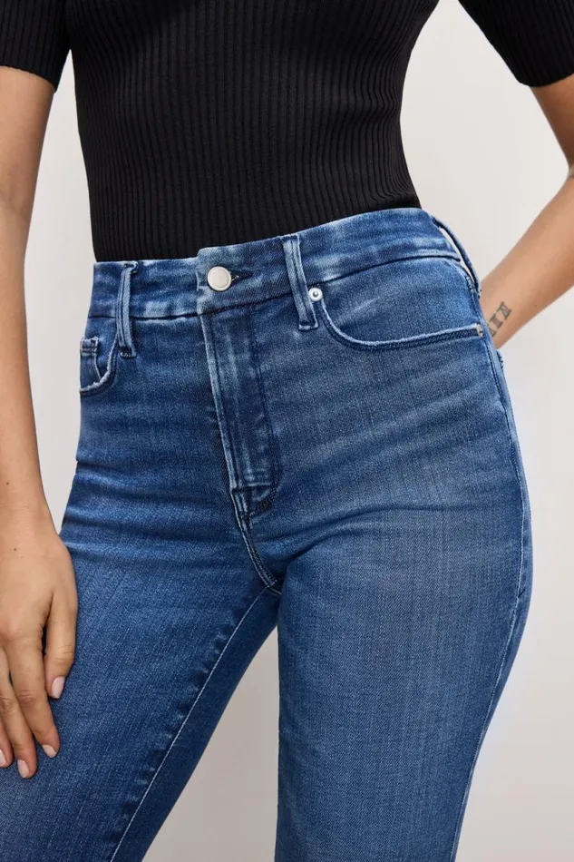 Women GOOD AMERICAN Jeans SOFTTECH GOOD LEGS CROPPED MINI BOOTJEANS Indigo891