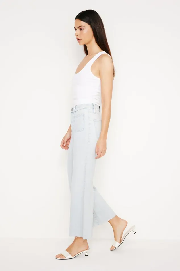 Women GOOD AMERICAN Jeans SOFTTECH GOOD WAIST CROPPED PALAZZOJEANS Indigo660