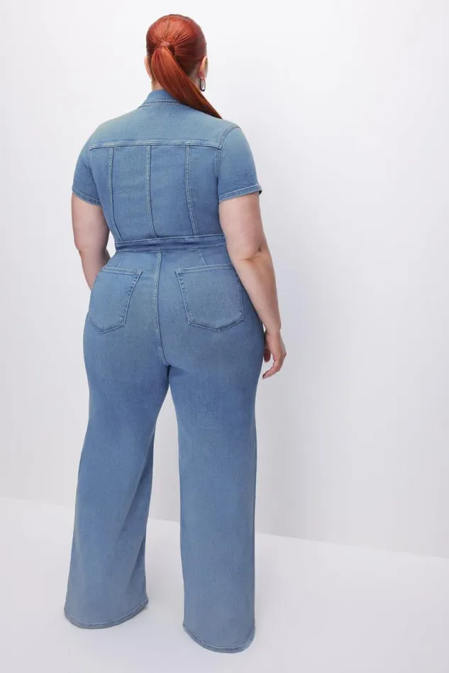 Women GOOD AMERICAN Jumpsuits FIT FOR SUCCESS PALAZZOJUMPSUIT Blue274