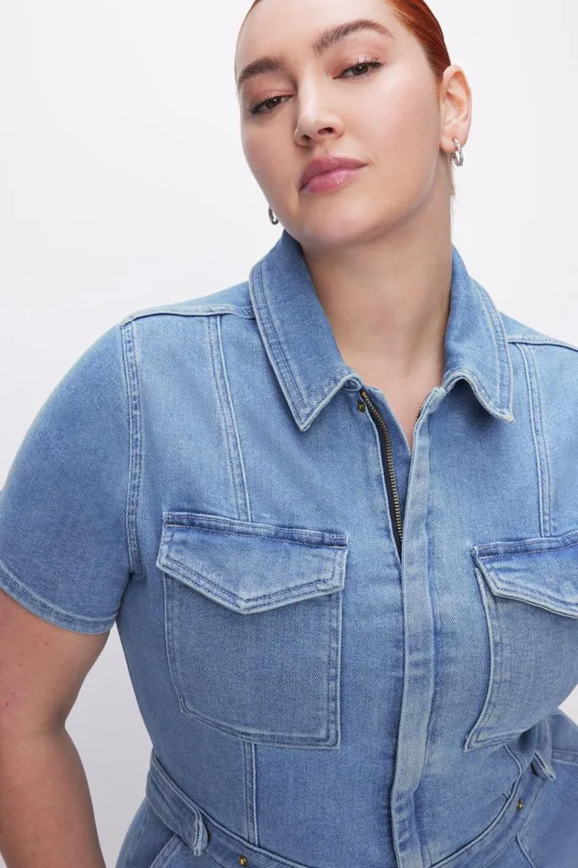Women GOOD AMERICAN Jumpsuits FIT FOR SUCCESS PALAZZOJUMPSUIT Blue274