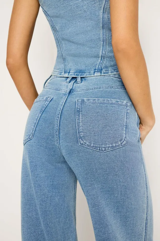 Women GOOD AMERICAN Pants JEANIUS GOOD SKATESWEATPANTS Indigo586