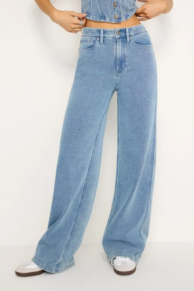 Women GOOD AMERICAN Pants JEANIUS GOOD SKATESWEATPANTS Indigo586