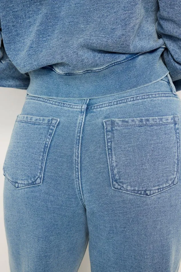 Women GOOD AMERICAN Pants JEANIUS GOOD SKATESWEATPANTS Indigo586
