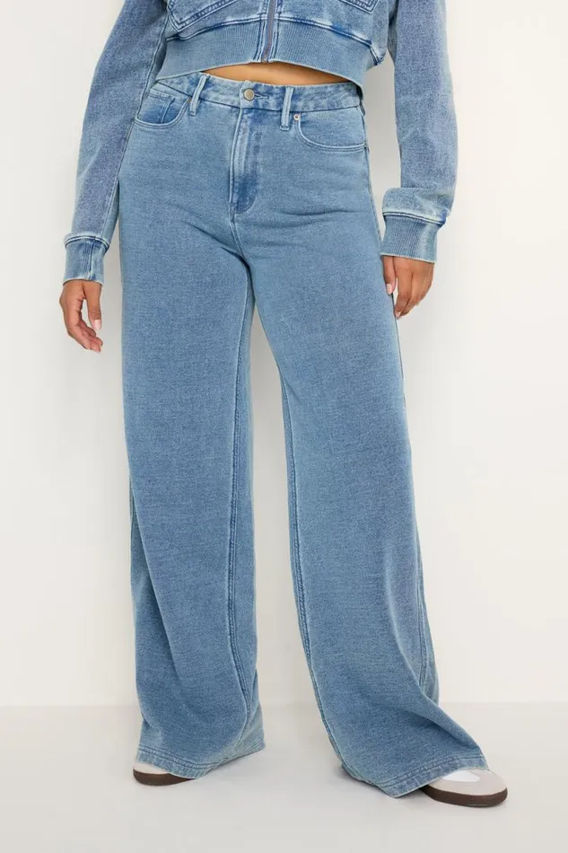 Women GOOD AMERICAN Pants JEANIUS GOOD SKATESWEATPANTS Indigo586