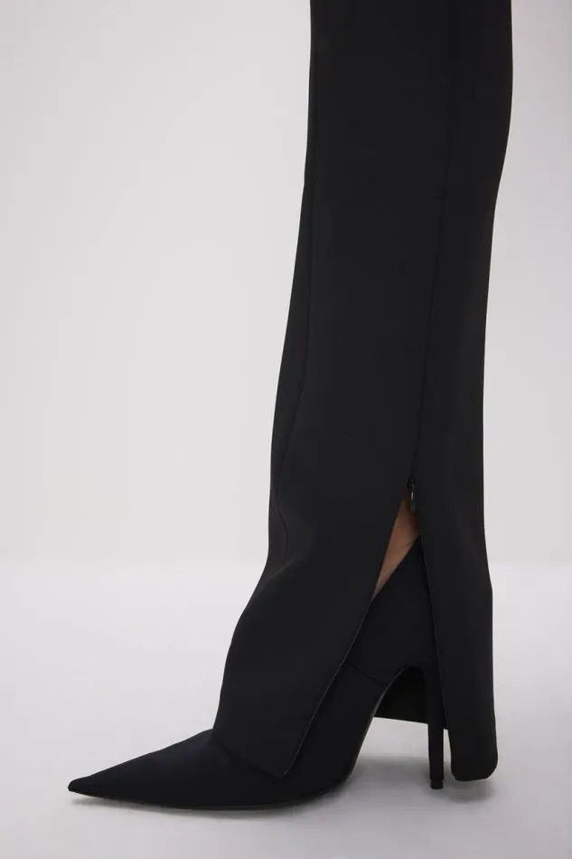 Women GOOD AMERICAN Pants SCUBA PULLON STRAIGHTTROUSERS Black001