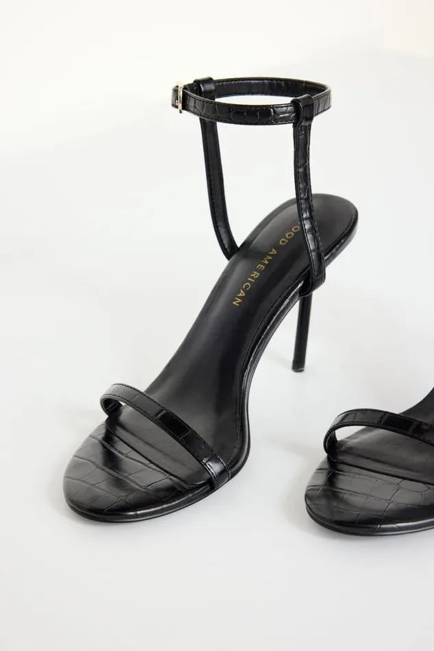 Women GOOD AMERICAN Shoes CROCODILEHEELS Black001