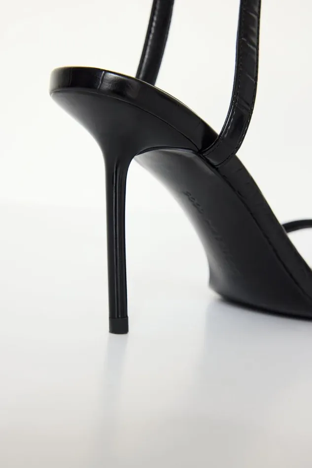 Women GOOD AMERICAN Shoes CROCODILEHEELS Black001