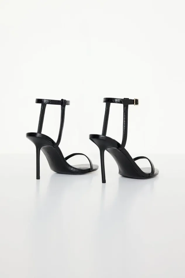 Women GOOD AMERICAN Shoes CROCODILEHEELS Black001