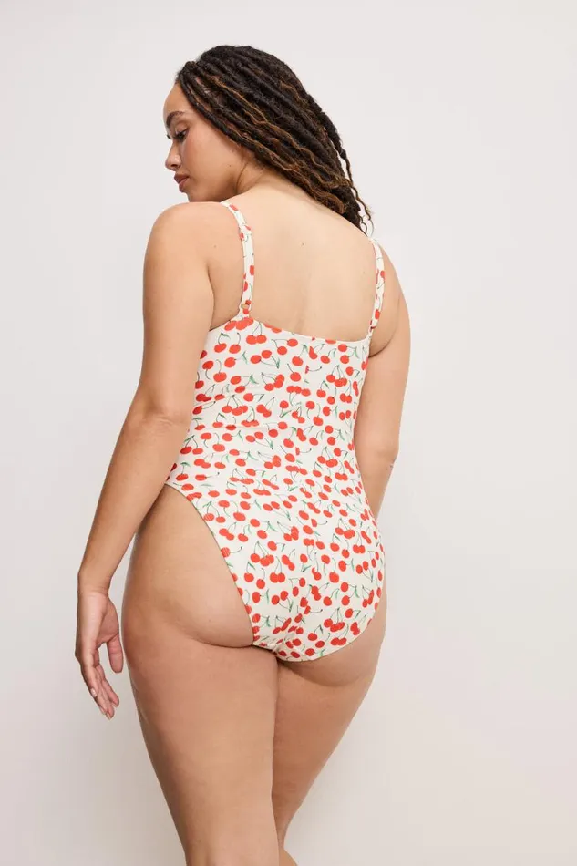 Women GOOD AMERICAN Swim SQUARE NECKSWIMSUIT Snow Cherries 04 Women GOOD AMERICAN Swim SQUARE NECKSWIMSUIT Snow Cherries 04