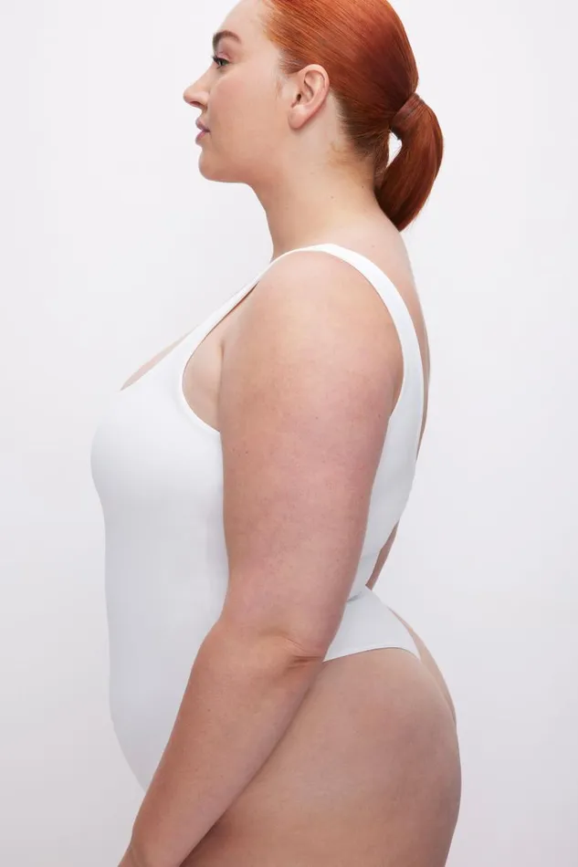 Women GOOD AMERICAN Tees and Tanks SCUBA MODERN TANKBODYSUIT White001