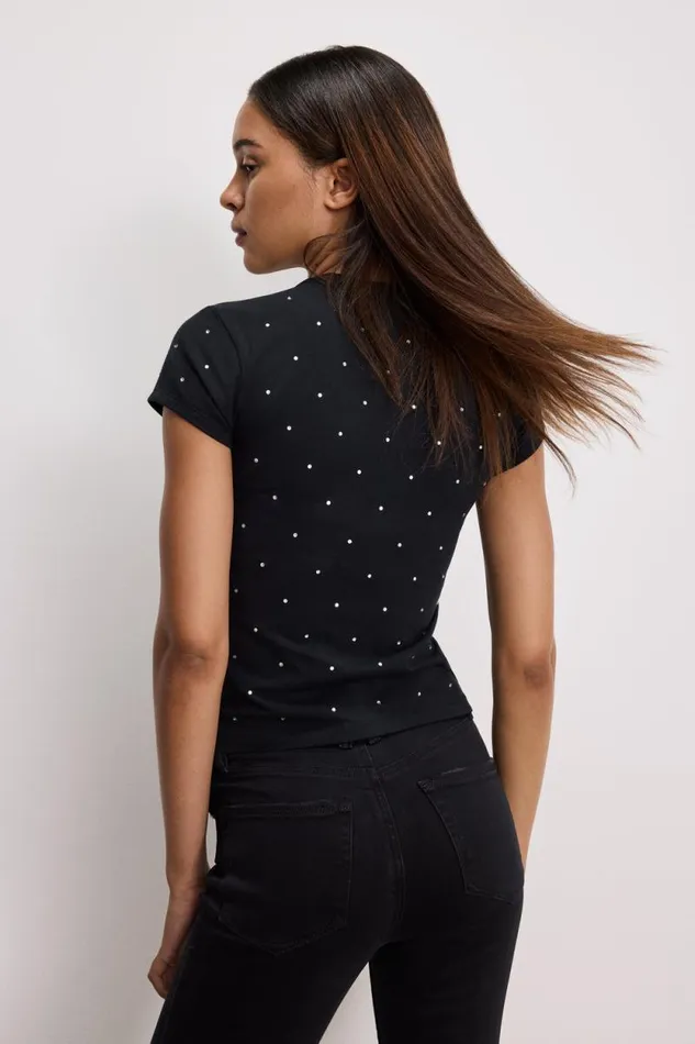 Women GOOD AMERICAN Tops CRYSTAL BABYTEE Black001