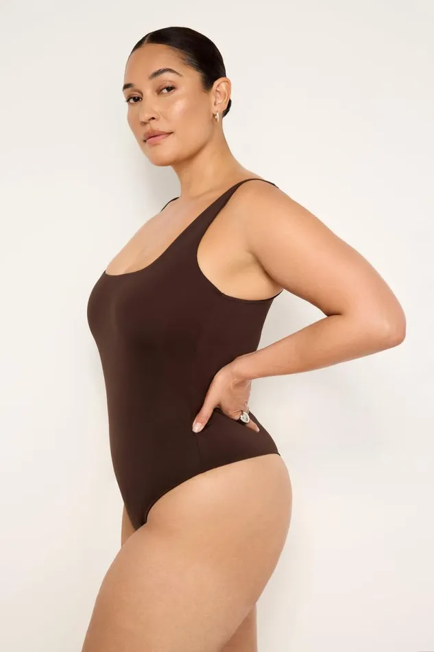 Women GOOD AMERICAN Tops SCUBA MODERN TANKBODYSUIT Bark003