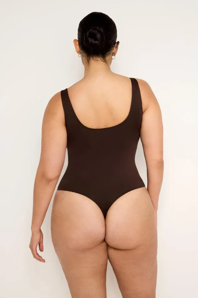 Women GOOD AMERICAN Tops SCUBA MODERN TANKBODYSUIT Bark003