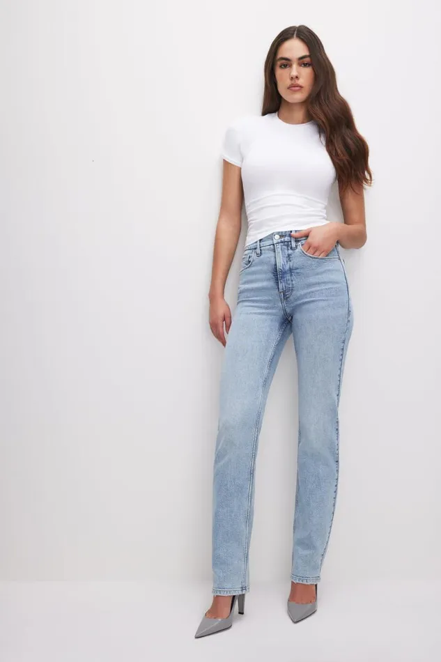 Women GOOD AMERICAN Tops SUPER STRETCH BABYTEE White001