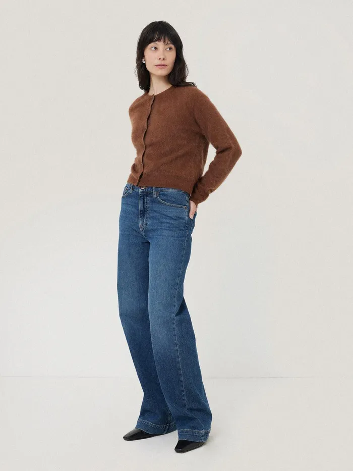 Women Halo Cashmere Cardigan Ginger Jigsaw Knitwear and Cashmere