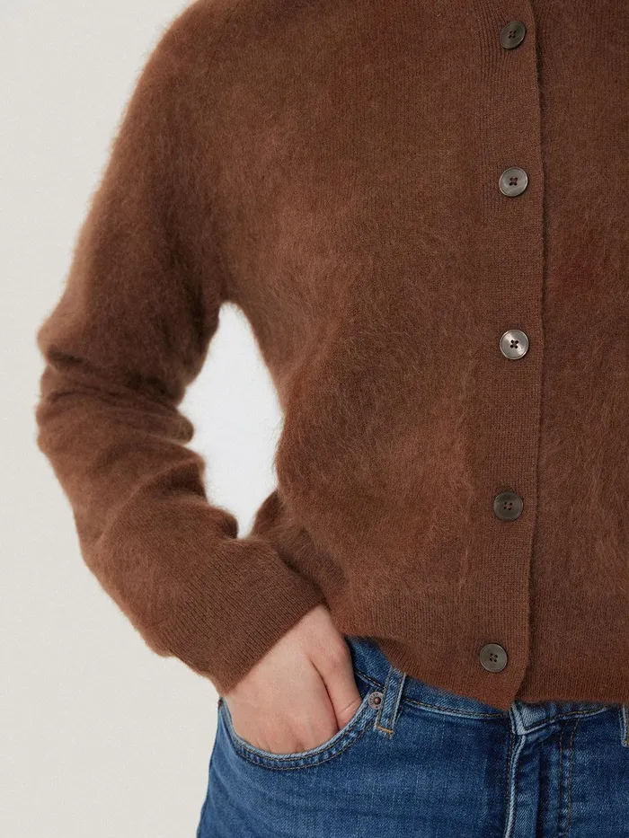 Women Halo Cashmere Cardigan Ginger Jigsaw Knitwear and Cashmere